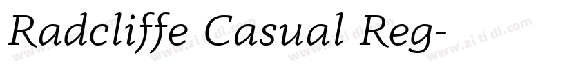Radcliffe Casual Reg字体转换